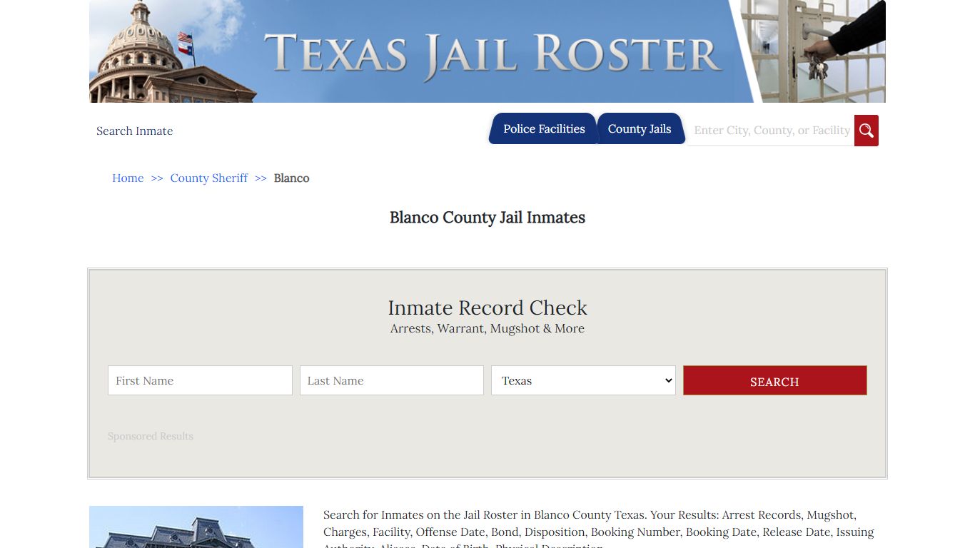 Blanco County Jail Inmates | Jail Roster Search