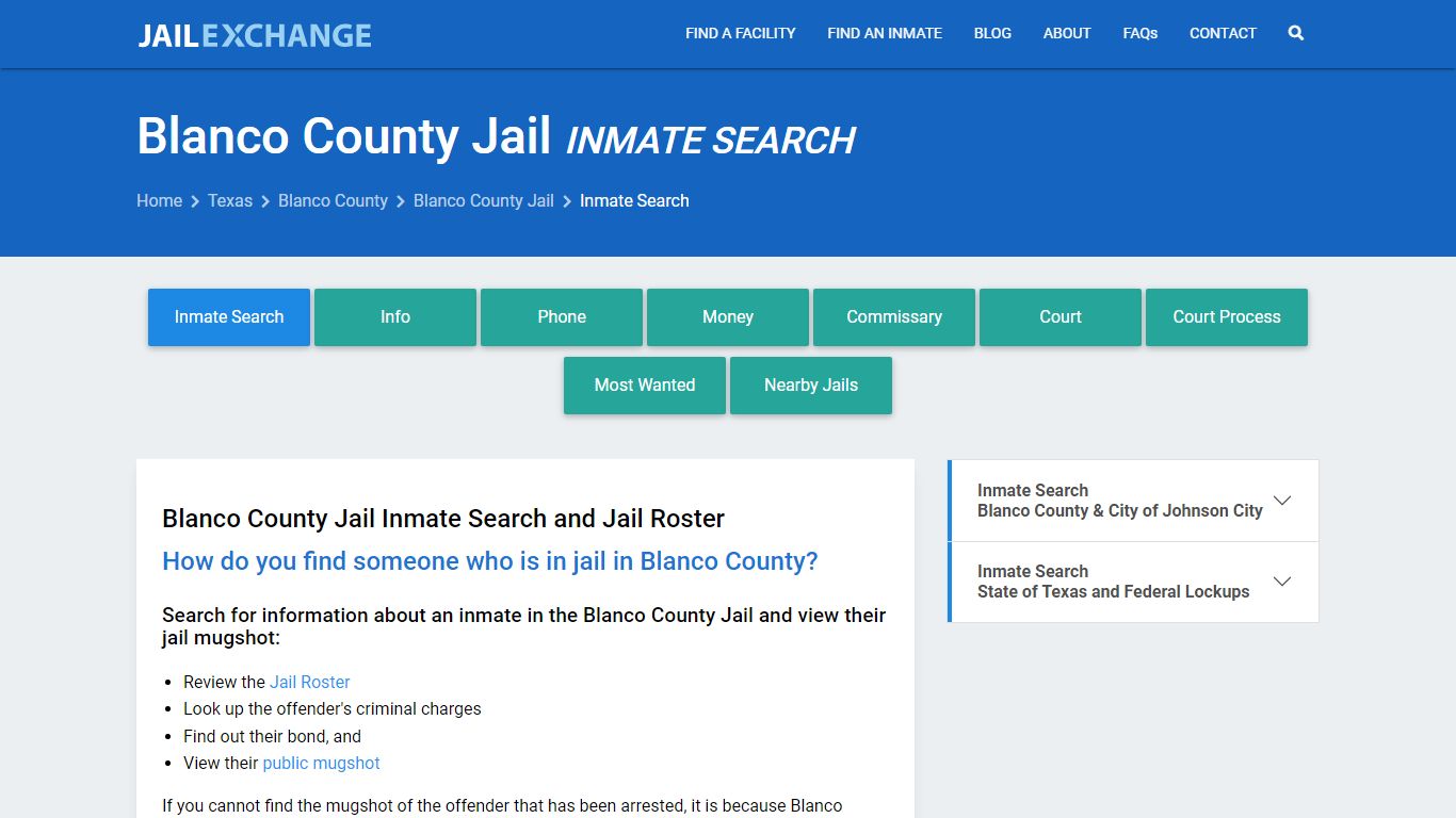 Inmate Search: Roster & Mugshots - Blanco County Jail, TX - Jail Exchange